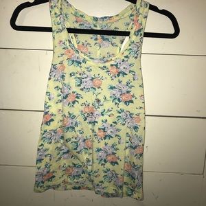 Urban Outfitters yellow flower tank